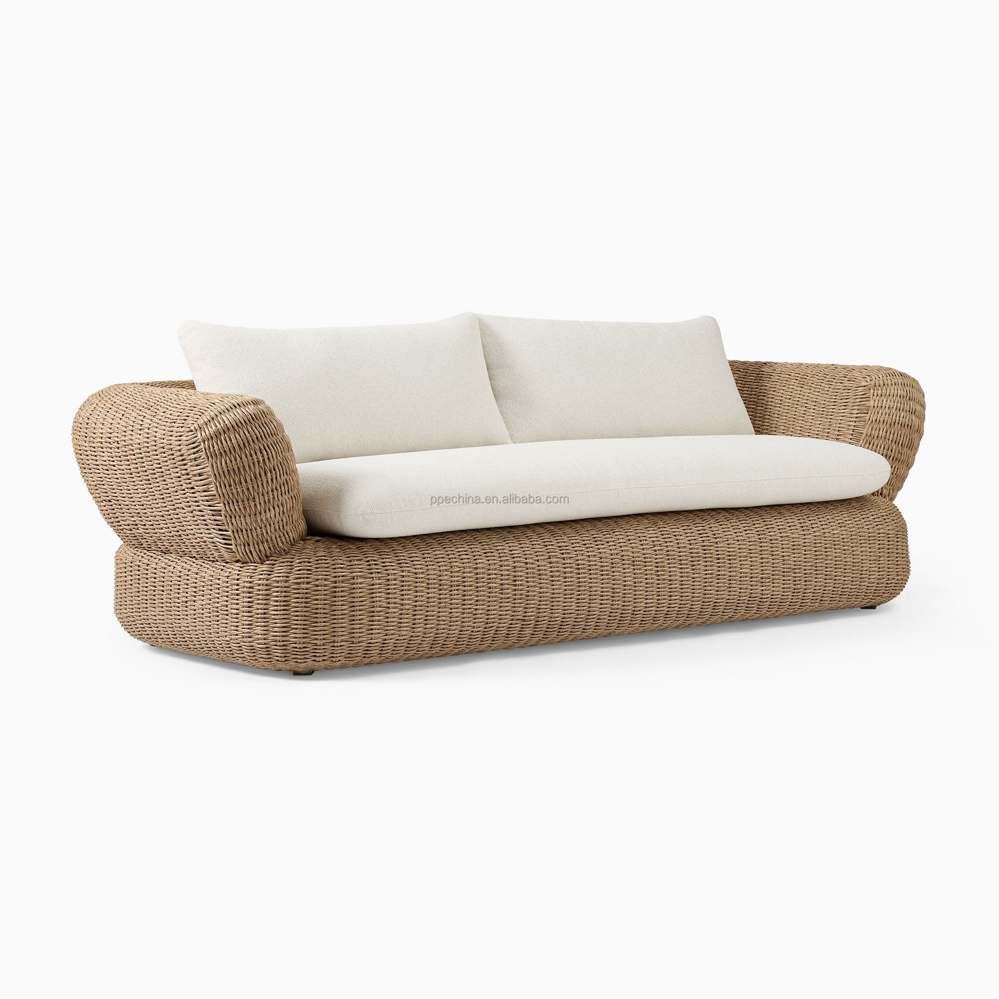 Leisure Garden Furniture Sofa Set Outdoor Furniture Patio Rattan Sofas Sets Metal Frame Outdoor Couch