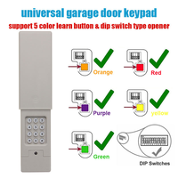 Teclado Universal para Puerta de Garaje, Inalámbrico, sin Llave, Compatible con Abrepuertas de Garaje, con Control por Interruptor DIP o Botón de Aprendizaje