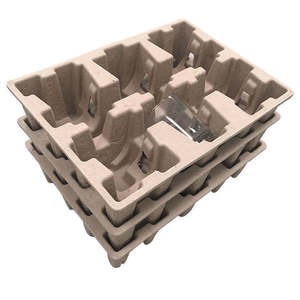 Tùy Chỉnh Sinh Học Phân Hủy Giấy Bột Giấy Cứng Nhắc Cứng Nhắc Khay Cho Vodka Tequila Chai Thủy Tinh Bao Bì <span class=keywords><strong>Pint</strong></span> Kính Khay Giấy Cho - Product Image 2