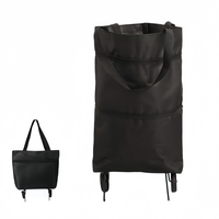 Chariot de courses pliable et portable avec roues, sac à dos léger pour les courses et l'usage domestique