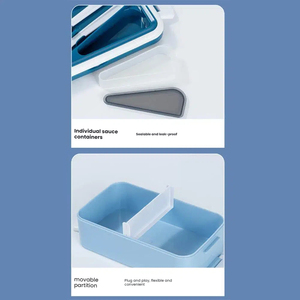 Portable Adultes Travail Boîte À Lunch pour Hommes Femmes Étudiants Conteneur De Nourriture 2 Couches Micro-Ondable Enfants Boîte À Lunch avec Fourchette Et Cuillère - Product Image 5
