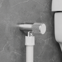 Robinet d'arrêt d'angle en acier inoxydable 201 pour eau froide, idéal pour robinet de salle de bain, toilettes et lavabo