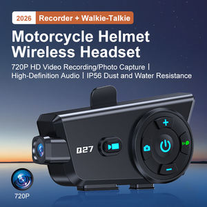 Auriculares para Casco Q27 a Precio Económico con Cámara 720P, Intercomunicador para 2 Motociclistas, Auriculares con Intercomunicador de 500M para Sistema de Comunicación en Moto - Product Image 2