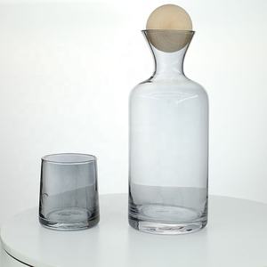 Ins Hand Blown คริสตัลแก้<span class=keywords><strong>ว</strong></span>น้ำดื่มเหยือกน้ำชุดข<span class=keywords><strong>ว</strong></span>ดน้ำพร้อมฝาปิดไม้ - Product Image 4