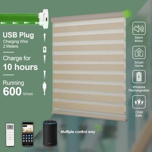 Tuya — store intelligent à roulettes zèbre, contrôle par application électrique, Alexa et Google home - Product Image 3