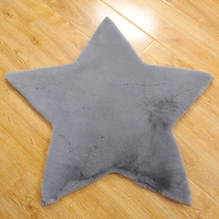 Tapis décoratifs pour la maison, en fausse fourrure de lapin super douce, étoiles, chambre à coucher, agréable pour la peau, de haute qualité, sur mesure