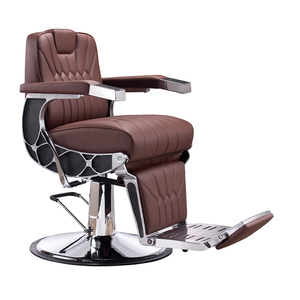 Silla de Barbería Marrón, Sillas de Barbería Vintage Antiguas - Product Image 1