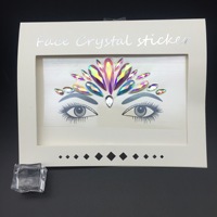 Nouveaux autocollants pour le visage et le corps, en strass et cristaux brillants effet diamant, pour festivals et déguisements