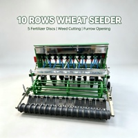 Semoir à blé à 10 rangs avec 5 disques d'engrais pour la plantation agricole
