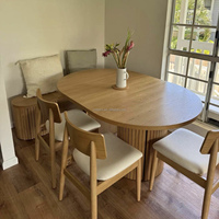 Table transformable de luxe sur mesure en bois naturel, ensemble de table à manger pliante, meilleure table à manger avec console et buffet pour salle à manger d'hôtel