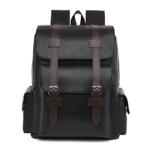 Custom <b>Large</b> Capacity Waterproof <b>Leather</b> Men's and Women's Business Laptop Pack Leisure SchoolPack Travel Laptop <b>Backpack</b> - Product Image 1