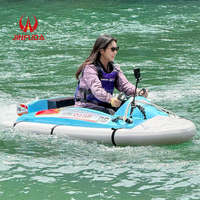 Bateau gonflable électrique en fibre de verre, kart aquatique électrique pour adultes, autonomie de 70 à 90 minutes, divertissement aquatique