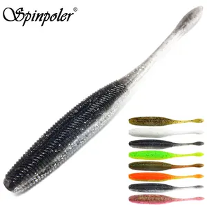 Spinpoler精细蠕虫钓鱼诱饵软塑料棒人造诱饵，带盐橡胶Shad 7.5厘米9厘米11厘米Neko Rig低音滑车