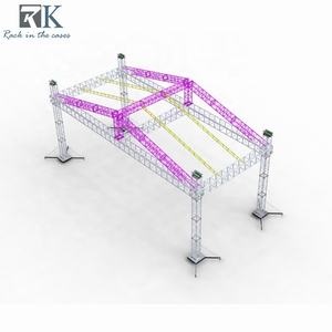 Estructura de Iluminación de Aleación de Aluminio Plateada, Estructura de Techo Piramidal de 290x290 mm, Sistema de Escenario F34 Compatible - Product Image 1