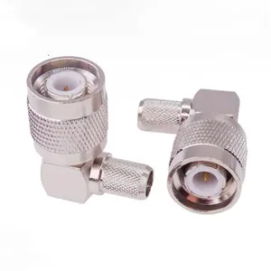 TNC male plug right angle 90 degree Elbow connector crimp type for RG58 LMR400 LMR195