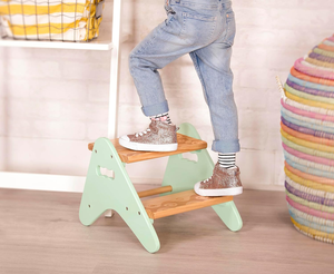 Chunlei OEM bébé escabeau escalier comptoir en bois tabouret tabouret de bar en bois - Product Image 6