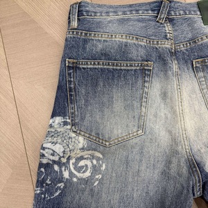 Jeans en denim délavé vintage ODM/OEM personnalisés pour hommes, coupe bootcut, baggy, effet délavé au laser, coupe droite ample, pour toutes les saisons - Product Image 3