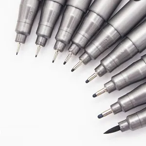 Tùy Chỉnh Kim Loại Phác Thảo Bút Dòng Tốt Vẽ Sắc Tố Lót Mực Bút Tùy Chỉnh Cảm Thấy Tip Fineliner Thư Pháp Bút Thiết Lập - Product Image 5