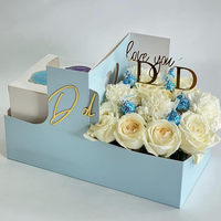 Gâteau dégradable, jetable et recyclable personnalisé, fleur, fête des mères, saint valentin, porte-gobelet cadeau ami