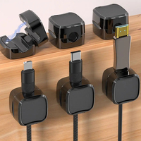 Organizador de Cables Magnético de 6 Piezas, Protector de Cables para Escritorio, Enrollador de Cables Magnético, Soporte para Cable de Carga USB, Gancho para Ratón