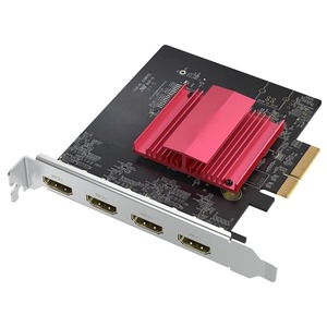 PCIe Quad hiển thị mở rộng thẻ bốn HDMI 4K60hz DisplayLink công nghệ USB3.1 Genii Adapter Windows 10 11 - Product Image 3