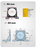 Moteur monophasé dédié à la régulation de vitesse/réduction de vitesse 6W-250W, efficacité IE4, châssis en aluminium, 400V/220V/380V AC 60Hz