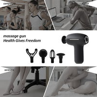 Pistolet de massage sans fil chauffant à percussion vibrante pour tissus profonds, 6 vitesses, 4 têtes de massage, mini pistolet de massage pour détendre les muscles des jambes, des mains et du cou
