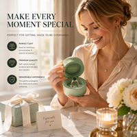 Boîte à bague ronde de luxe, design breveté, boîte à bijoux en velours, coffret cadeau, logo personnalisé, emballage pour bague de fiançailles, coffret cadeau haut de gamme