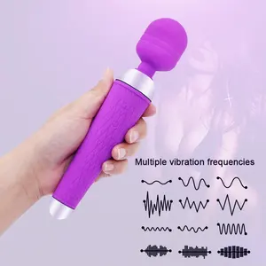 Waterproof Vibrating Massager Powerful Waterproof Rechargeable Full Body Vibrating Wand Massager Professional Body Massager