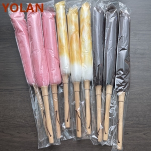 <span class=keywords><strong>Plumeau</strong></span> en laine d'agneau douce personnalisable, dépoussiéreur domestique en gros avec manche en bois naturel - Product Image 3