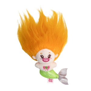 Peluche douce et confortable - Sirène en peluche - Jouet en peluche pour bébé - Compagnon de sommeil - 9 cm - 12 couleurs assorties Mignonnes sirènes en peluche à poils longs - Product Image 5