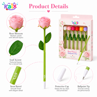 Stylo gel en silicone souple KAIX en forme de rose, écriture fluide, cadeau idéal pour les enseignants et la rentrée scolaire (vente au détail)