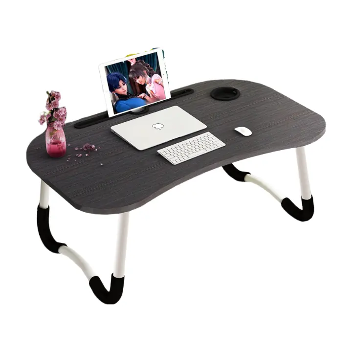 โต๊ะแล็ปท็อปพับได้ปรับได้โต๊ะพับได้สำหรับเล่นเกมทำจากไม้ทันสมัย