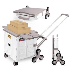 <span class=keywords><strong>Carrello</strong></span> spesa pieghevole multifunzionale per scale, contenitore portatile <span class=keywords><strong>con</strong></span> <span class=keywords><strong>ruote</strong></span>, costruzione in plastica resistente e durevole - Product Image 1