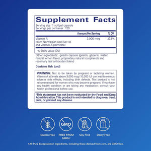High quality vitamin A & minerals Supports immune & cellular health Promotes vision skin health Supports body's defense softgel - Product Image 2