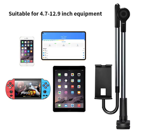 Hot Bán Cánh Tay Dài Kim Loại Linh Hoạt Máy Tính Bảng Đứng BX-15 Xoay Có Thể Điều Chỉnh Kẹp Cổ Ngỗng Điện Thoại Di Động Đứng Chủ Cho Giường - Product Image 3