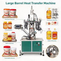 Machine de transfert thermique semi-automatique à grand cylindre AC 220V, imprimante d'étiquettes pour tubes 16x60cm pour seaux et conteneurs