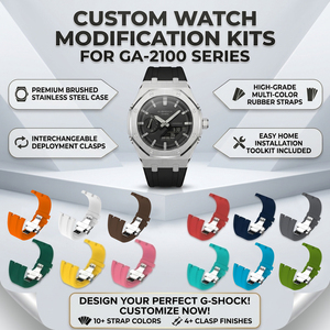 Kit de modification Gen5 pour montres <span class=keywords><strong>GA</strong></span>-<span class=keywords><strong>2100</strong></span>, <span class=keywords><strong>GA</strong></span>-2110, <span class=keywords><strong>GA</strong></span>-B2100, GMA-S2100, <span class=keywords><strong>GM</strong></span>-<span class=keywords><strong>2100</strong></span> : Bracelet en silicone et boîtier métallique – Accessoires de modification - Product Image 1