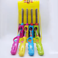 Iso 9994 qualité électronique cuisine bougie briquet gaz butane rechargeable multi-usages extérieur barbecue outil avec bouton de verrouillage