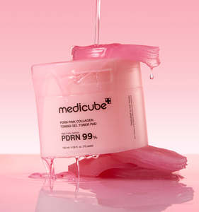 Medicube PDRN Pink Collagen Toning Gel Toner Pad Coreano: Parches de Colágeno PDRN para un Impulso de Colágeno, Hidratación Profunda, Reparación de la Barrera Cutánea y Suavidad. - Product Image 1