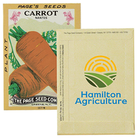 Sachet de graines de carotte avec logo personnalisé, variété ancienne, douce, croustillante, fraîche, collation de jardin, légume juteux, cadeau promotionnel, vente en gros