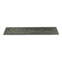 Étiquette en métal en acier inoxydable gravée sur mesure et sablée, autocollant logo finition miroir pour entreprise de rénovation