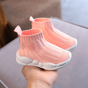 Nuovi Stili di Scarpe in Rete per Bambini, <span class=keywords><strong>Sneakers</strong></span> alla Moda <span class=keywords><strong>Bianche</strong></span> con Tomaia Alta per Ragazze e Ragazzi, Calzature Piatte per Bambini - Product Image 4