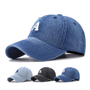 Parejas gorra de béisbol Una letra W-hat Versión coreana Sombrero para el sol Agujero Primavera Otoño Lavado de mezclilla Sombrero de mujer Gorra Hip Hop Gorra ajustada - Product Image 1