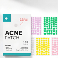 Patchs anti-acné hydrocolloïdes puissants en gros à bas prix, marque privée coréenne, 40 points étoiles pour le visage et les boutons