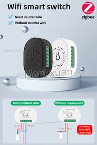 Hub passerelle de <span class=keywords><strong>relais</strong></span> Tuya Zigbee 16A, prend en charge le contrôle bidirectionnel, application de contrôle à distance, compatible Smart Life Alexa, fonctionne avec un seul fil. - Product Image 2