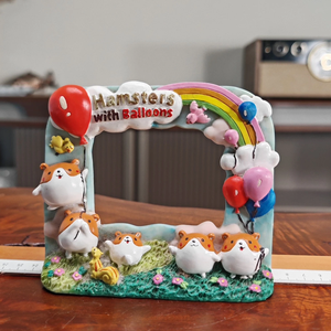 Marco de globo de hámster, adornos personalizados, marco de globo de hámster, figuritas, manualidades, marco de hámster, regalos - Product Image 3