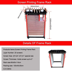 20 Schichten mit Top Box Multifunktions-Siebdruck rahmen Rack Cart - Product Image 3