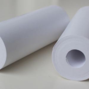 Rouleau de papier thermique monocouche 57x50mm sans noyau pour caisse enregistreuse, 100% pâte de bois pure - Product Image 5