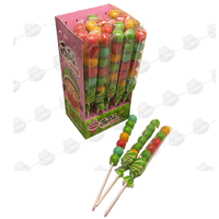 Couleur mélangée Goût de fruit Forme de pastèque Chewing-gum Sucette Bubble Gum Gumball emballé individuellement